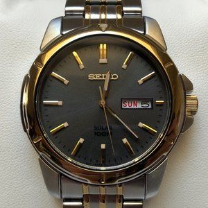 Seiko Solar Men's Watch with Full Bracelet SNE098